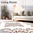 Intricate Floral Medallion Design Rug