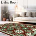 Intricate Floral Medallion Pattern Rug