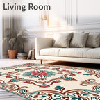 Floral And Leafy Intricate Pattern Rug