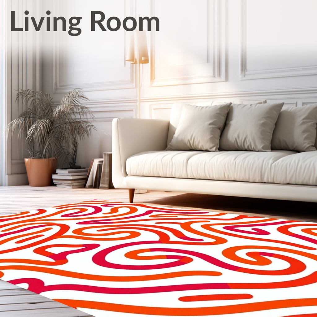 Vibrant Swirls Abstract Pattern Rug