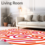 Vibrant Swirls Abstract Pattern Rug