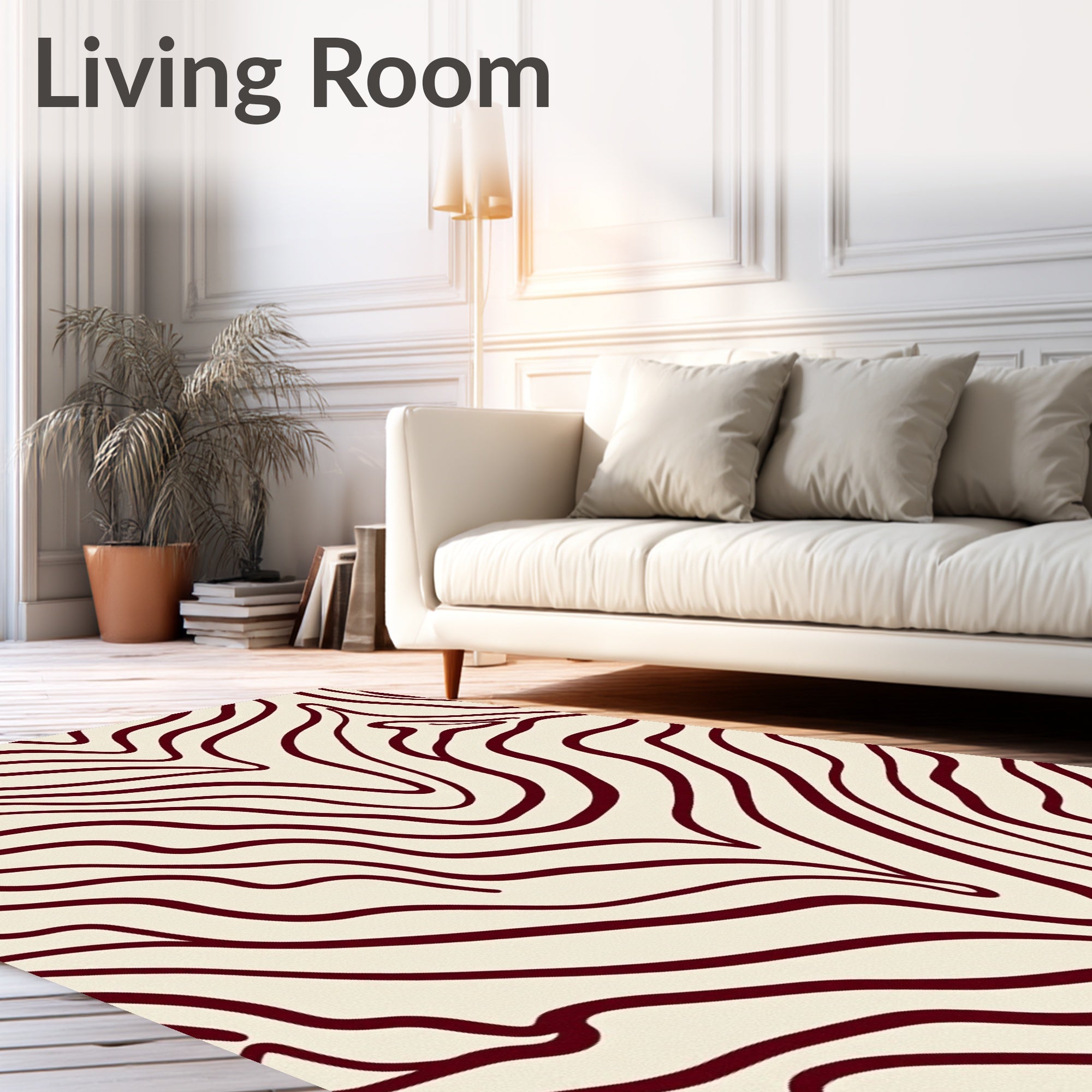 Bold Wavy Animal Print Rug