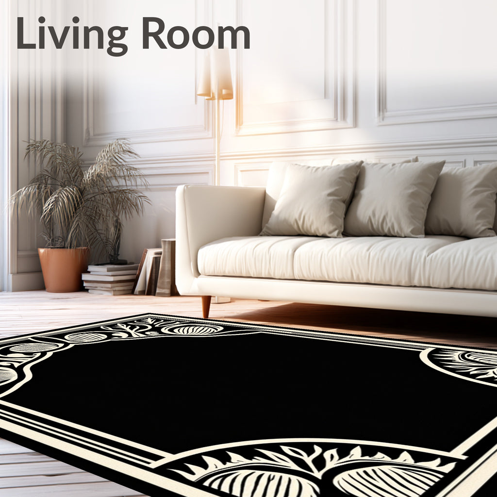 Art Nouveau Floral Arch Pattern Rug