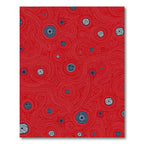 Red Celestial Swirl Star Medallion Rug