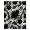 Monochromatic Splatter Camouflage Abstract Rug