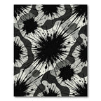 Monochromatic Splatter Camouflage Abstract Rug
