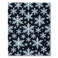 Winter Snowflake Scatter Dark Background Rug