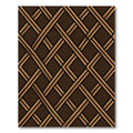 Textured Brown Intersecting Lattice Grid Rug