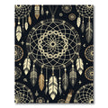 Golden Dreamcatcher Boho Celestial Rug