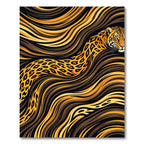 Wild Jaguar Fur Swirl Rug