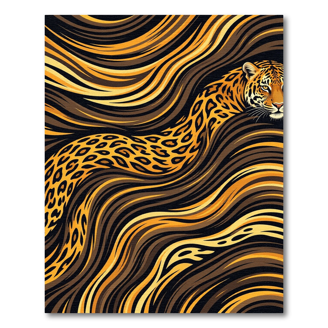 Wild Jaguar Fur Swirl Rug
