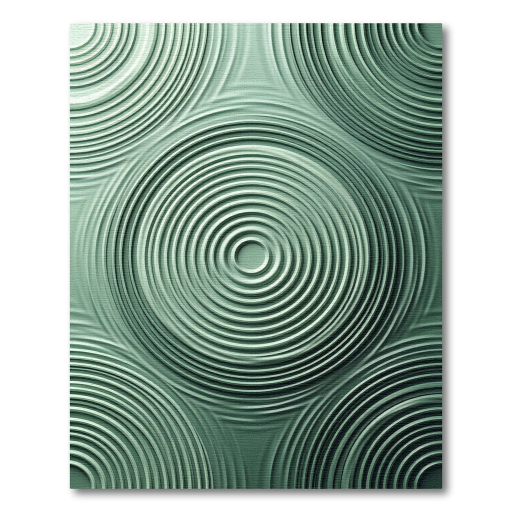 Sage Green Concentric Circles Rug