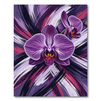 Vibrant Purple Orchid Brushstroke Rug
