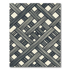 Gray Intersecting Wood Grain Effect Rug