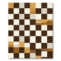 Contemporary Earth Tone Geometric Grid Rug