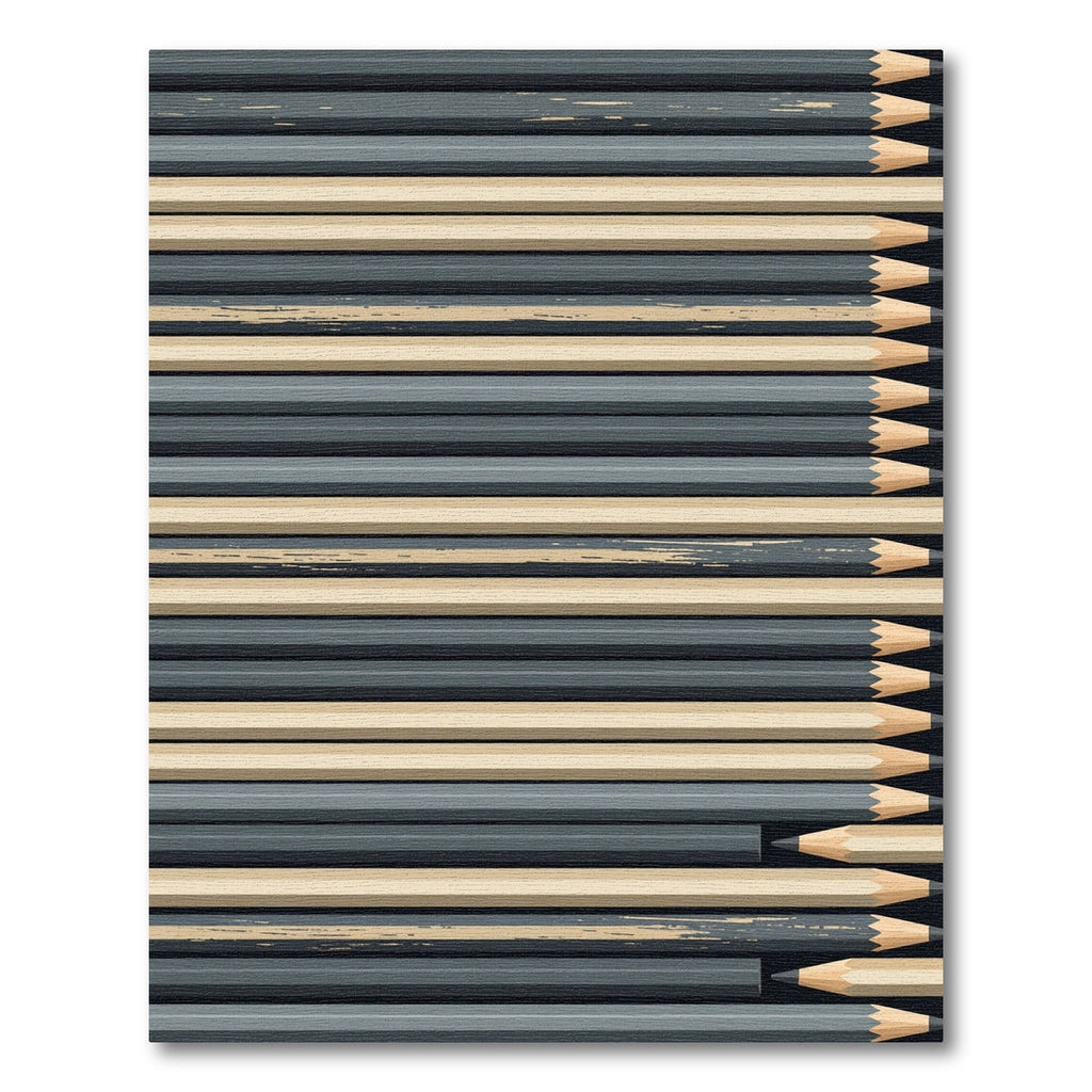 Minimalist Graphite and Cream Striped Rug