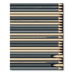 Minimalist Graphite and Cream Striped Rug