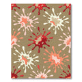 Playful Pink and Red Liquid Splash Rug