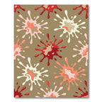 Playful Pink and Red Liquid Splash Rug