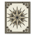 Golden Starburst Compass Medallion Rug