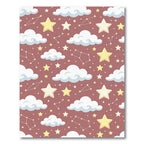 Whimsical Dusty Rose Constellation Starry Sky Rug