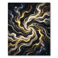 Golden Celestial Swirl Galactic Vortex Rug