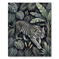 Majestic Tiger Amidst Lush Jungle Foliage Rug