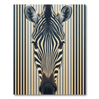 Bold Monochrome Zebra Abstract Portrait Rug
