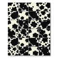 Monochrome Abstract Cow Hide Grid Rug
