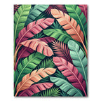 Vibrant Tropical Leaves Botanical Rug