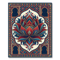 Crimson Blue Lotus Archway Rug