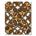 Golden Brown Clover Arch Rug