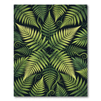 Lush Tropical Fern Forest Botanical Art Rug