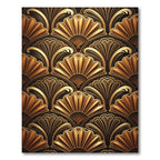 Golden Fan Art Deco Rug