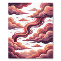 Crimson Swirl Cloudscape Vista Rug