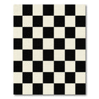 Black White Alternating Squares Rug