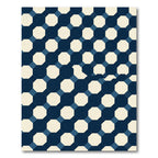 Geometric Navy and Cream Octagon Tiling Rug