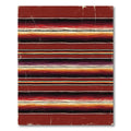 Rustic Crimson Multi-Stripe Blanket Rug