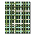 Green Intersecting Lines Weave Rug