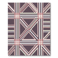 Plum Pink Geometric Plaid Lines Rug