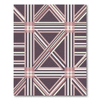 Plum Pink Geometric Plaid Lines Rug