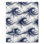 Japanese Blue Dot Wave Aesthetic Rug