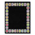 Colorful Alphabet Border Geometric Rug
