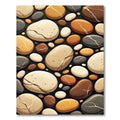 Earthy Tones Polished River Stone Rug