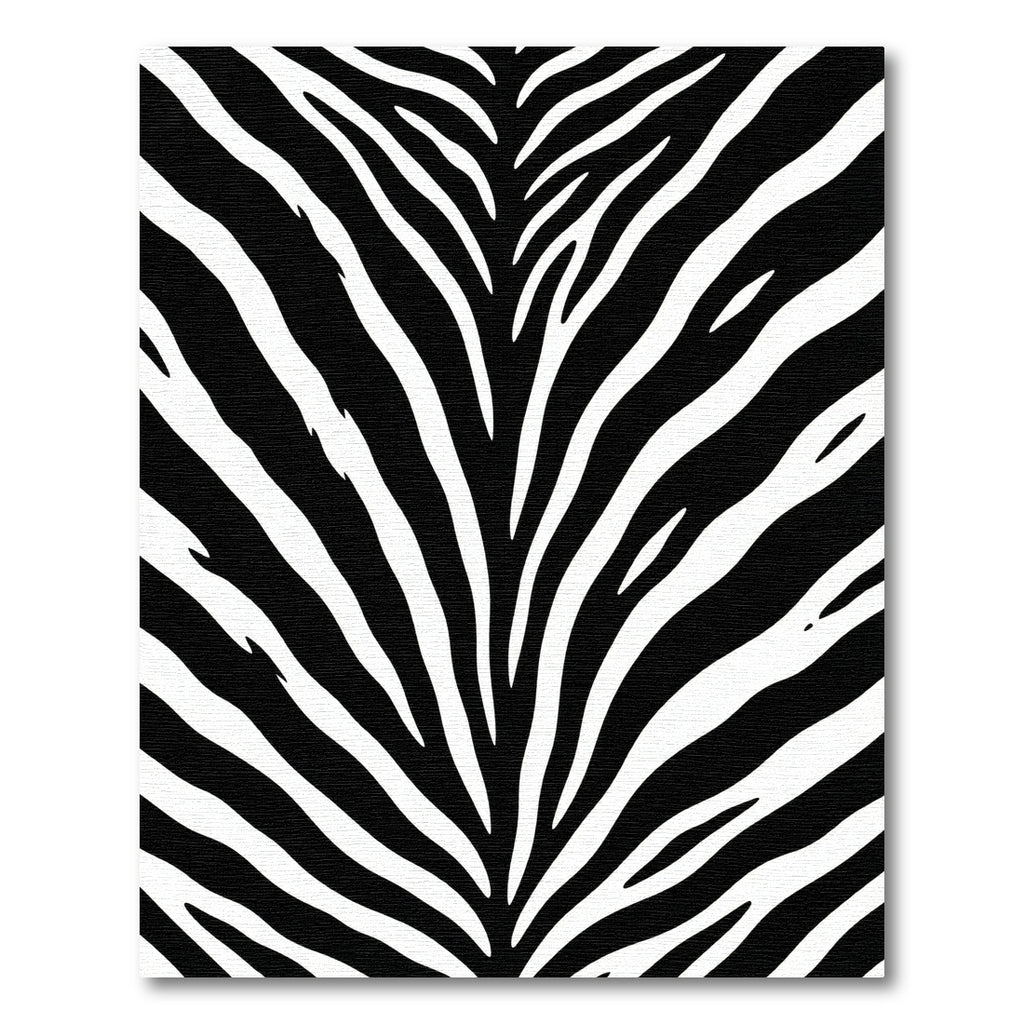 Dramatic Black White Animal Stripes Rug