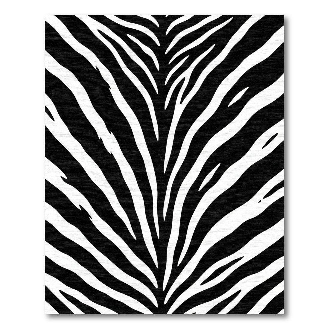 Dramatic Black White Animal Stripes Rug