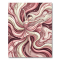 Crimson Dancer Swirl Marble Rug