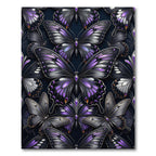 Gothic Orchid Butterfly Mandala Rug