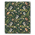 Whimsical Mice and Meadow Flower Field Rug