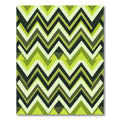 Modern Lime Green Geometric Zigzag Rug